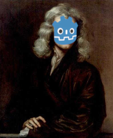 Sir Isaac Newton and Godot